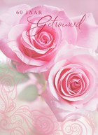 Roze rozen voor diamanten huwelijk